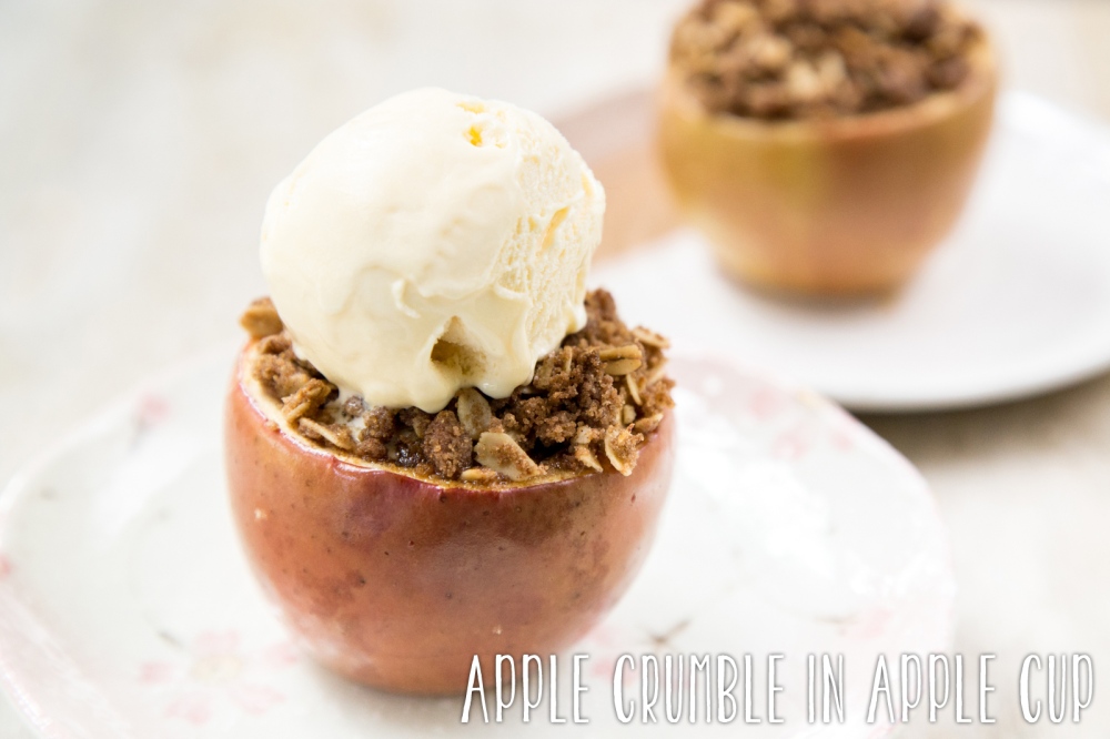 Apple Crumble Baked in Apple Cups Recipe